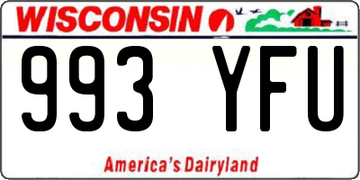 WI license plate 993YFU