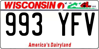 WI license plate 993YFV