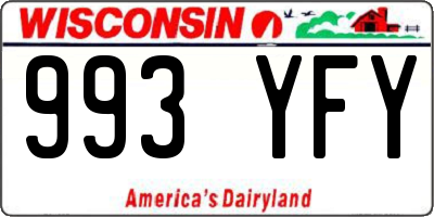 WI license plate 993YFY
