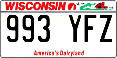 WI license plate 993YFZ