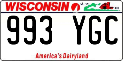 WI license plate 993YGC