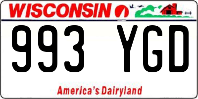 WI license plate 993YGD