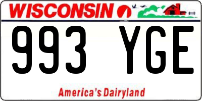 WI license plate 993YGE