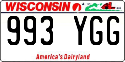 WI license plate 993YGG