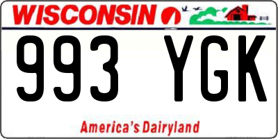 WI license plate 993YGK