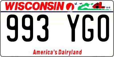 WI license plate 993YGO