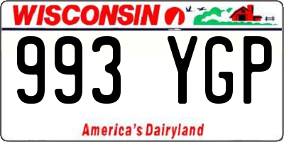 WI license plate 993YGP