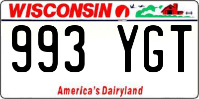 WI license plate 993YGT