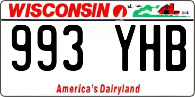 WI license plate 993YHB