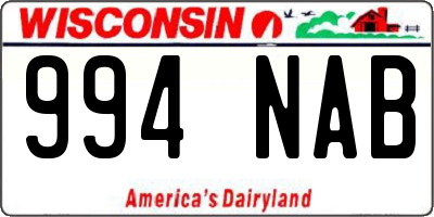 WI license plate 994NAB