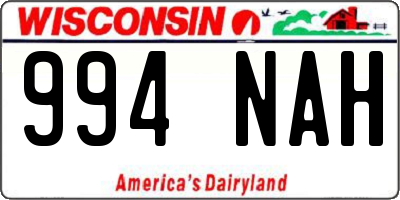 WI license plate 994NAH
