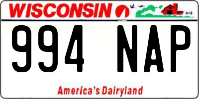WI license plate 994NAP