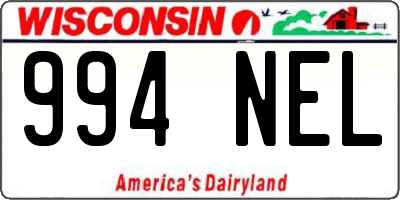 WI license plate 994NEL