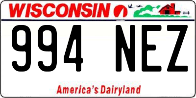 WI license plate 994NEZ