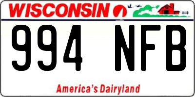 WI license plate 994NFB