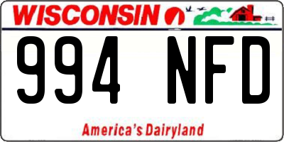 WI license plate 994NFD