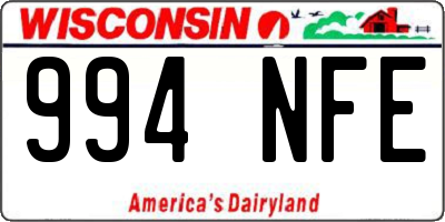 WI license plate 994NFE