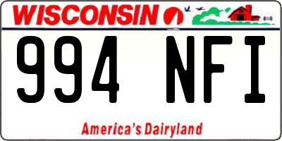 WI license plate 994NFI
