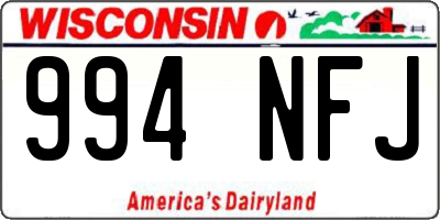 WI license plate 994NFJ