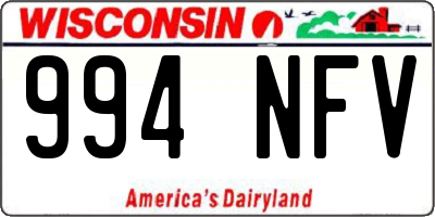 WI license plate 994NFV