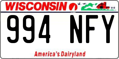 WI license plate 994NFY