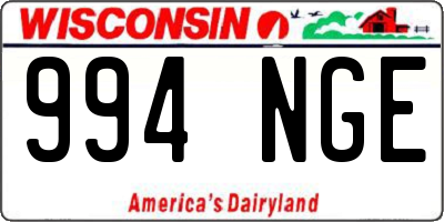 WI license plate 994NGE
