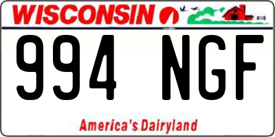 WI license plate 994NGF