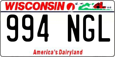 WI license plate 994NGL