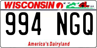 WI license plate 994NGQ