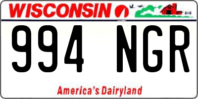 WI license plate 994NGR