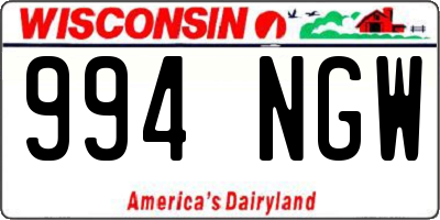 WI license plate 994NGW