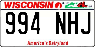WI license plate 994NHJ