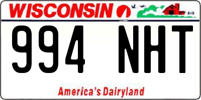 WI license plate 994NHT