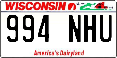 WI license plate 994NHU