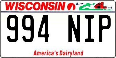 WI license plate 994NIP