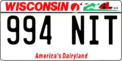 WI license plate 994NIT