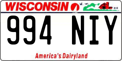WI license plate 994NIY