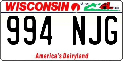 WI license plate 994NJG