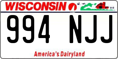WI license plate 994NJJ