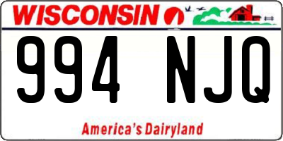 WI license plate 994NJQ