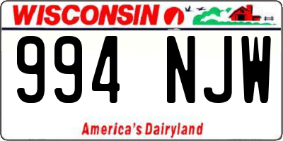 WI license plate 994NJW