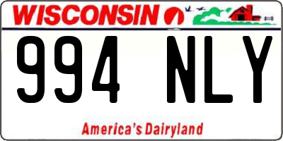 WI license plate 994NLY