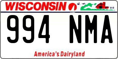 WI license plate 994NMA