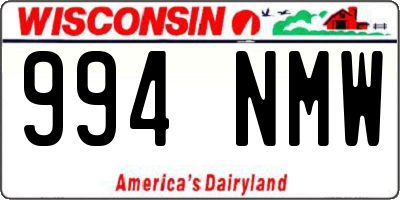 WI license plate 994NMW