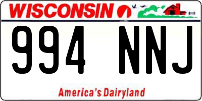 WI license plate 994NNJ