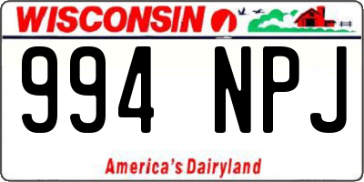 WI license plate 994NPJ