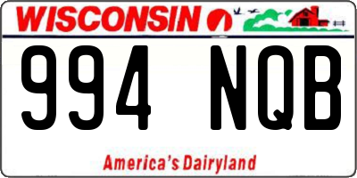 WI license plate 994NQB