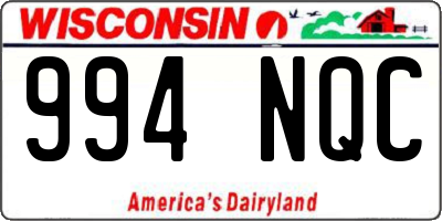 WI license plate 994NQC