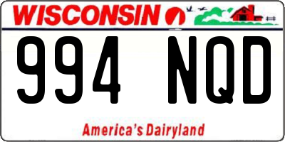 WI license plate 994NQD