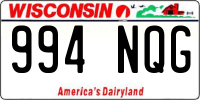 WI license plate 994NQG